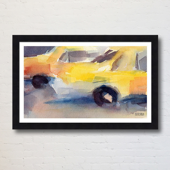 Yellow Taxi Cabs NYC - New York Taxi Art - Beverly Brown Artist
